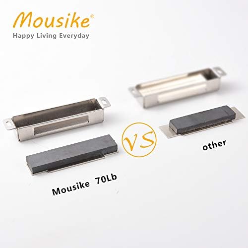 mousike magnetic door catch，70lb stainless steel cabinet door, close-up detail