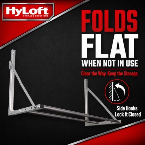 hyloft wall-mounted folding tire storage loft rack, package contents