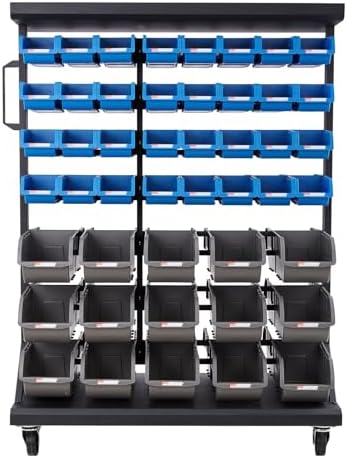 vevor 7-tier double-sided rolling bin storage rack, 94, view 9