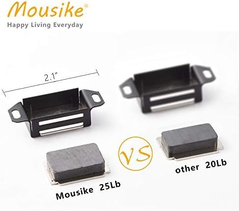 mousike cabinet magnets 30lb strong catch for kitchen, side view