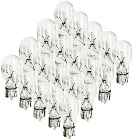 20 pcs of 12 Volts 4W 4 Watt T5 Replacement Wedge Bulb, Long Life, 20XT5-12V-4W