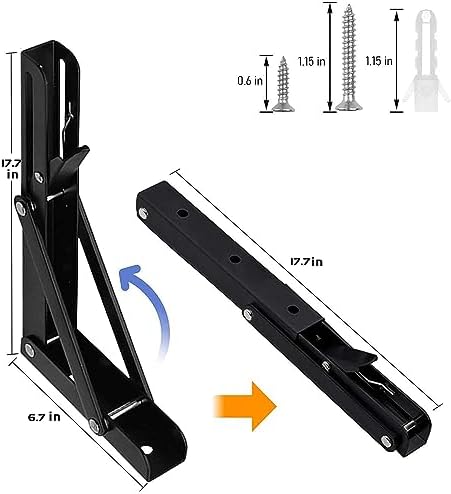folding shelf brackets - 18 inch 4 pcs shown in use