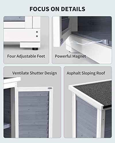 gizoon outdoor storage cabinet with 3 shelves, double on a desk or shelf