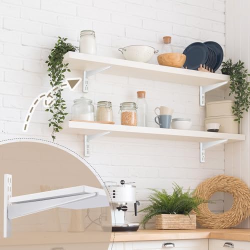 croblissful 20 pcs adjustable shelf brackets for double showing dimensions