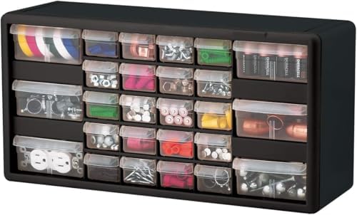 akro-mils 26-drawer plastic storage cabinet, 20"w x 6"d, view 10