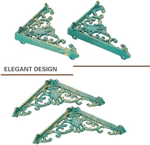 sungmor vintage cast iron shelf brackets - 2 showing dimensions