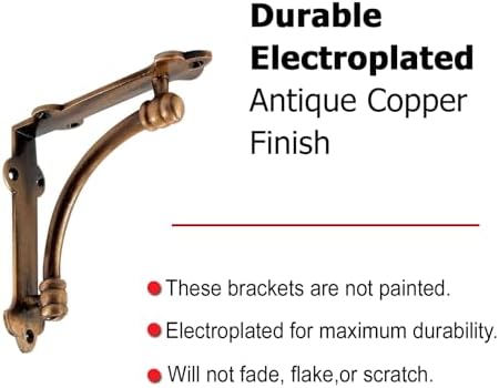 nach decorative shelf brackets, 4 pack of 5.25 on a desk or shelf