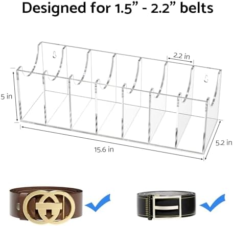femeli acrylic belt organizers holders for closet 7, side view