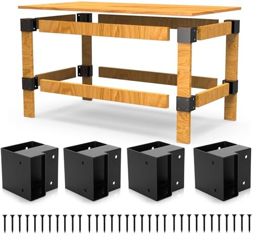 heavy duty workbench bracket kit, 8 pcs workbench, front angle view