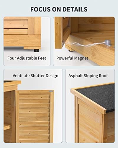 gizoon outdoor storage cabinet with 3 shelves, double on a desk or shelf