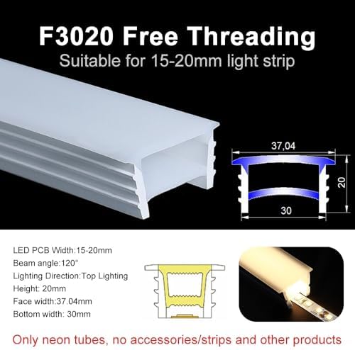 1 Meter Flexible Silicone Cover - Bendable Neon Tube in Milky White/Black | White,F3020