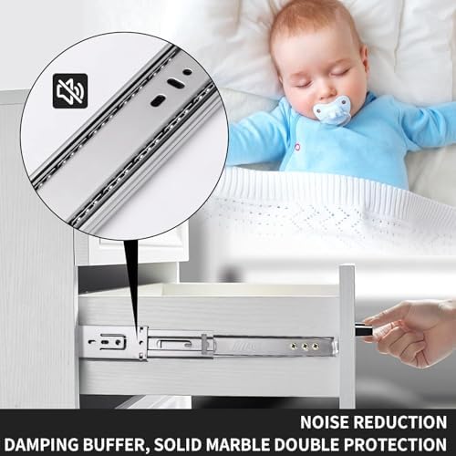 10 inch soft self close drawer slides 6, front angle view