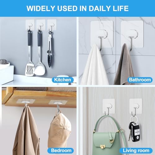 jinshunfa adhesive wall hooks 13lb heavy duty no, close-up detail