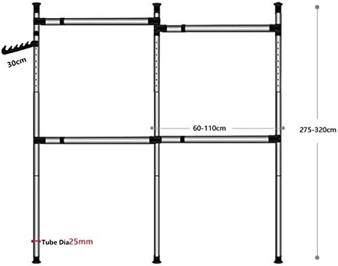 estink tension rod garment rack freestanding adjustable 4-bar on a desk or shelf