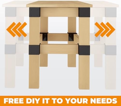 workbench brackets kit 12 pcs 3-way right angle on a desk or shelf