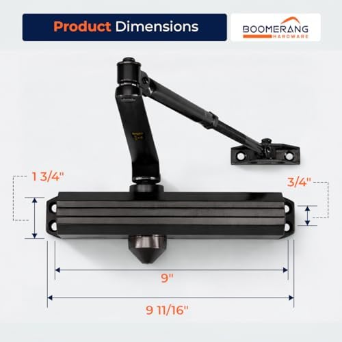 boomerang d4016 medium/heavy-duty designer auto commercial door closer, close-up detail