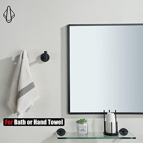 jqk black bathroom towel hook, coat robe clothes, side view