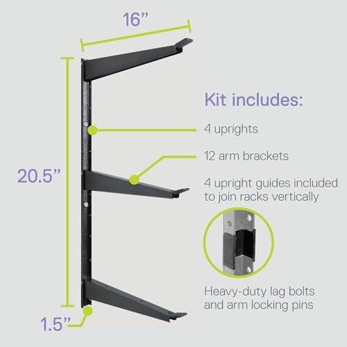heavy duty wood and lumber storage rack (2-pack), close-up detail