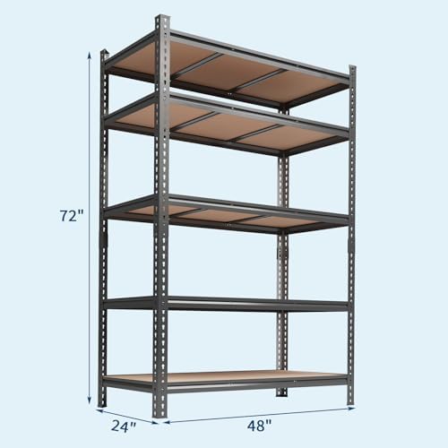 garvee storage shelves 5 tier garage shelving heavy, close-up detail