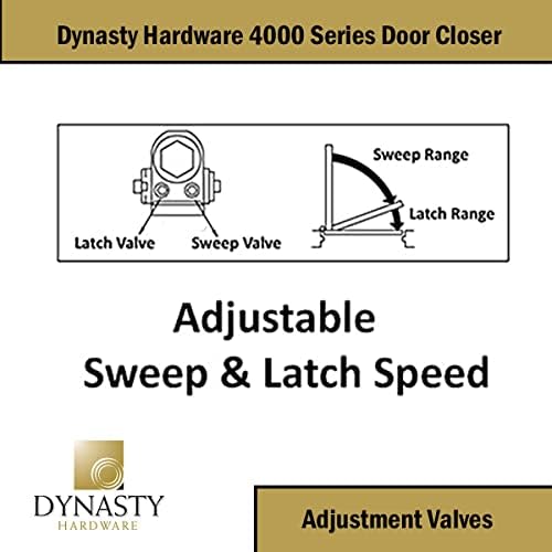 dynasty 4000 series door closer, sprayed duronotic bronze, view 9