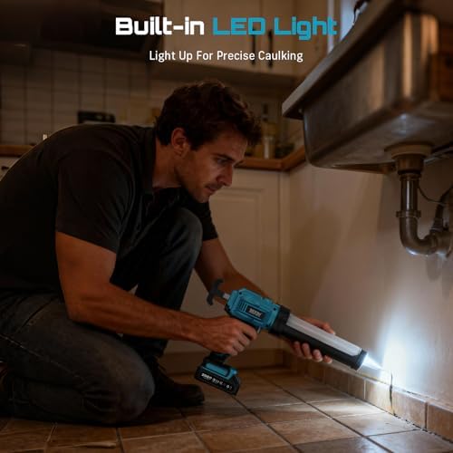 seesii cordless caulking gun w/2 x 2.0ah batteries, package contents