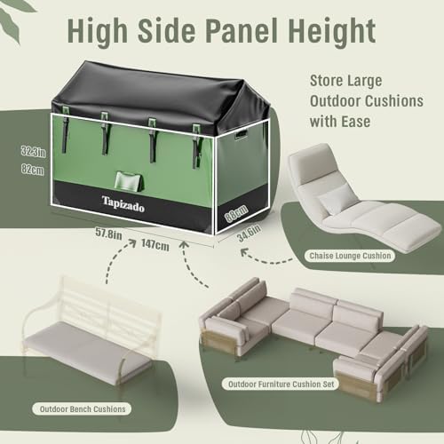310 gallon extra large deck boxes, waterproof outdoor, close-up detail