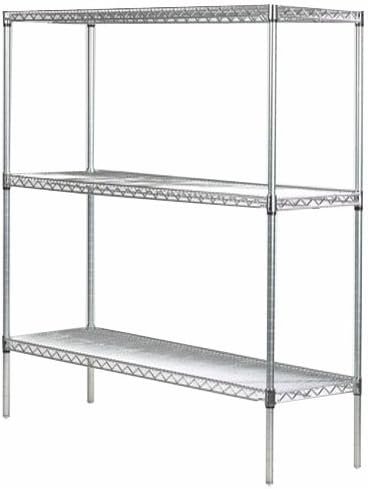 Omega 24" Deep x 72" Wide x 36" High 3 Tier Gray Starter Shelving Unit by OmegaProductsCorporation