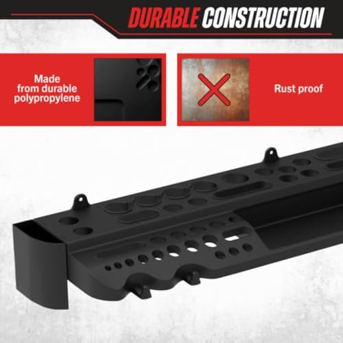 stalwart wall mount hand tool organizer with 61, close-up detail