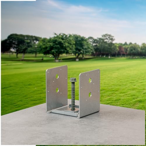 simpson strong-tie abu66rz abu zmax galvanized adjustable standoff showing dimensions
