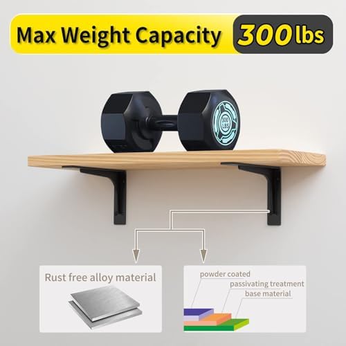 10 inch x 6 inch shelf support bracket showing dimensions