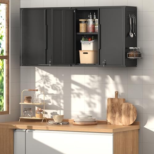 coolsun 26" h garage wall cabinet with lockable, view 9