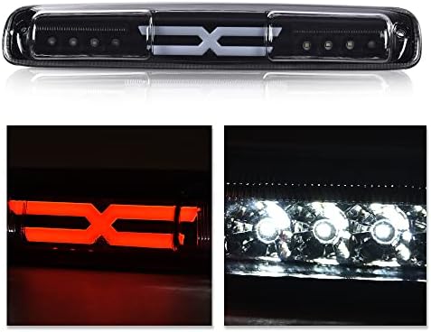 G-PLUS LED Third Brake Light Fit 1999-2007 Chevy Silverado GMC Sierra | High Mount Stop Light Cargo Light,Fit 1999-2007 Silverado/Sierra 1500 2500 3500 HD,Smoke Lens Black Housing,5978318