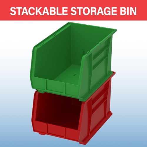 akro-mils 30260 akrobins plastic storage bins, 18"x11"x10", black showing dimensions