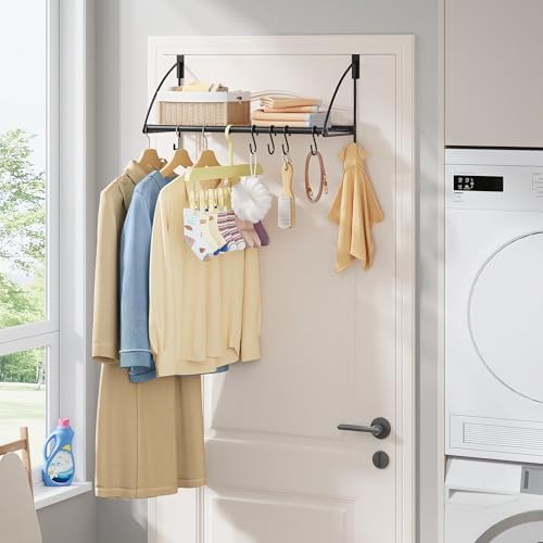 tajsoon 24.2" over the door hooks with storage on a desk or shelf