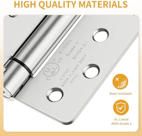 luxbaro 3 pack self closing door hinges 4, close-up detail