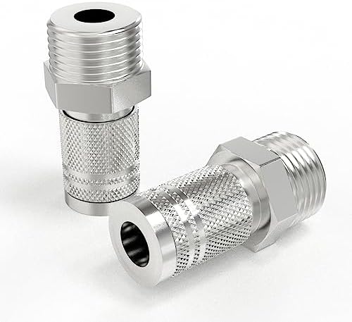 gasher 10pcs 3/4-inch male industrial coupler,1/4 basic flow, side view