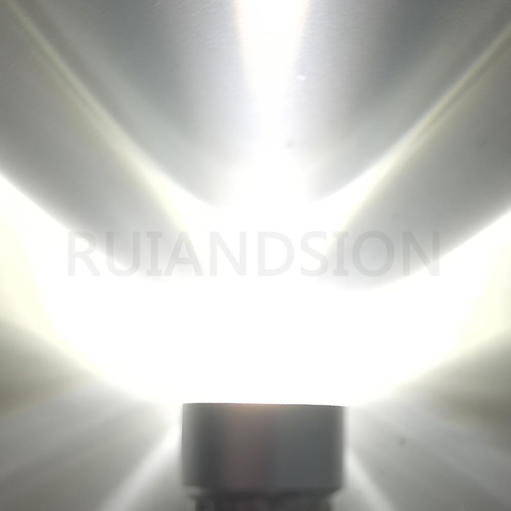 Ruiandsion BA9S Interior Map Led Light White 1891 6-30V Car Bulb for Glove Box Instrument Panel Lamps（pack of 2）