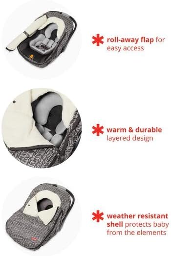skip hop winter car seat cover, stroll &, close-up detail