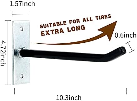 sinoer 10 inch wall mount steel tire hooks,4, package contents