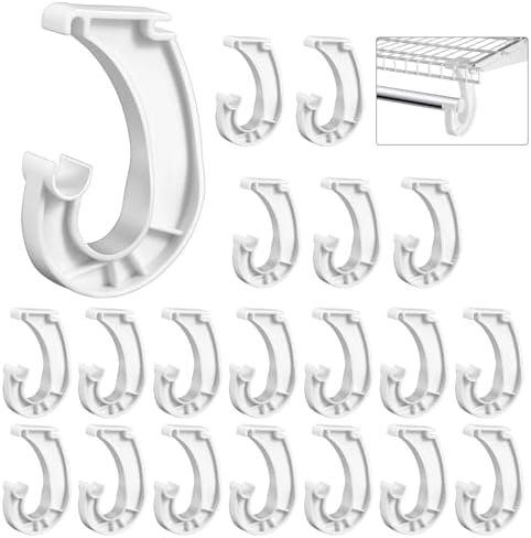wonderjune 20 pcs hanging closet rod support, 3/4, main product view
