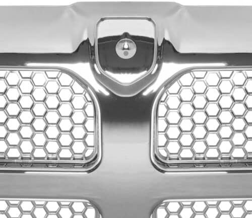 Front Grille Assembly Compatible With Dodge Ram 1500 Grill 1994-2002 / Ram 2500 3500 1994-2001 With Chrome Frame Shell With Chrome Honeycomb Mesh Insert (Except Sport Package)
