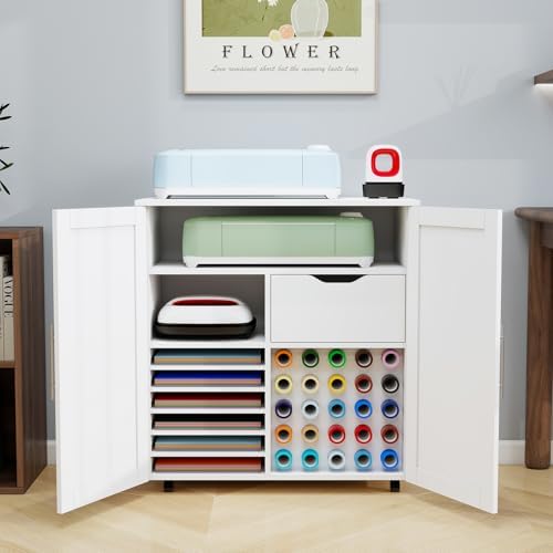 craft cart cabinet compatible with cricut for storage, main product view