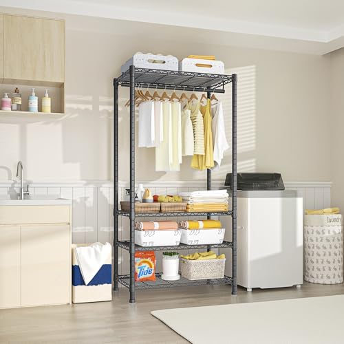 ulif h2 heavy duty clothes rack, freestanding 4 showing dimensions