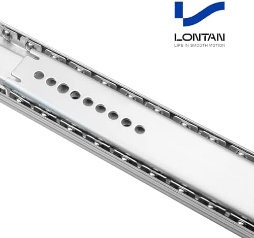 lontan 5 pcs center mount drawer slides 16, front angle view
