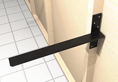 （2-pack） free hanging t shelf bracket, solid heavy, side view