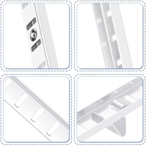 yaocom 12 pcs 36 inch shelf pilaster mortise, close-up detail