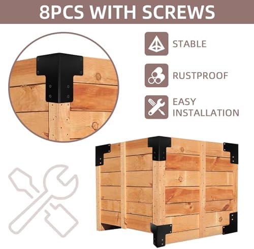 sturdy steel corner brackets, workbench brackets kit with, front angle view