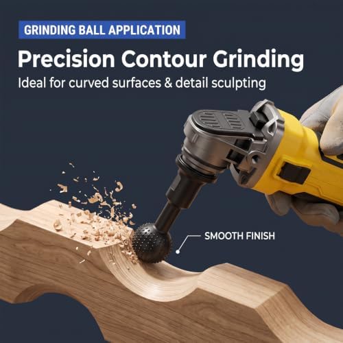 angle grinder wood carving disc set for 4-4.5" showing dimensions