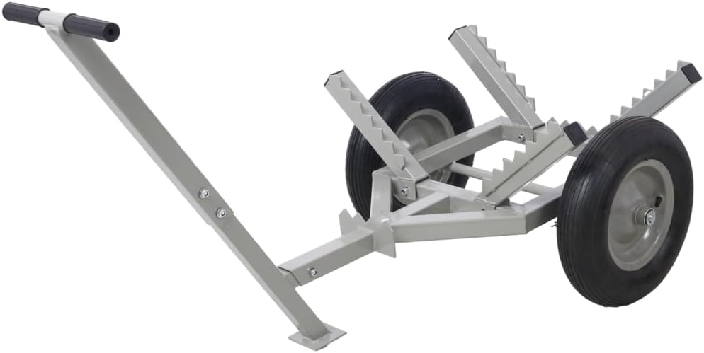 Log Dolly with Load Binder and Choker Chain 440LB (Grey + Steel)