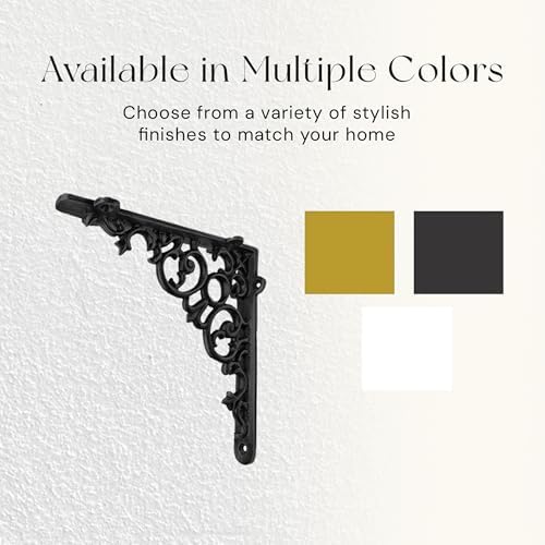 nach decorative shelf brackets, 4 pack of 6 on a desk or shelf